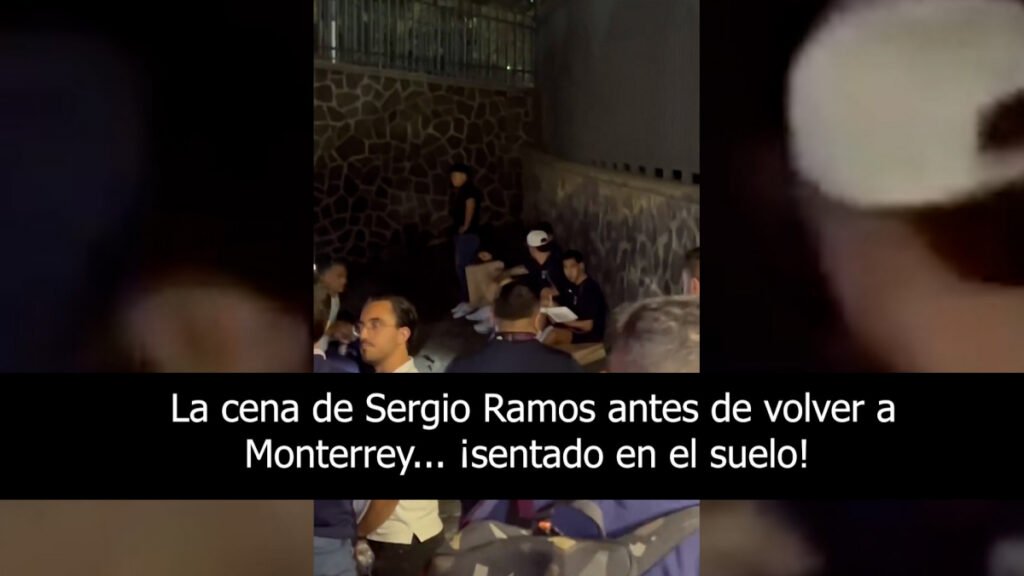 La sorprendente cena de Sergio Ramos después de anotar con Monterrey… ¡sentado en el suelo!