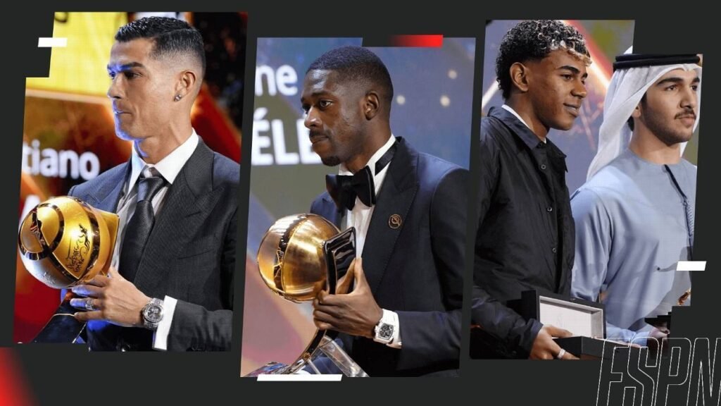 Premios Globe Soccer 2025: Dembélé se lleva el título; CR7 y Lamine Yamal también son reconocidos