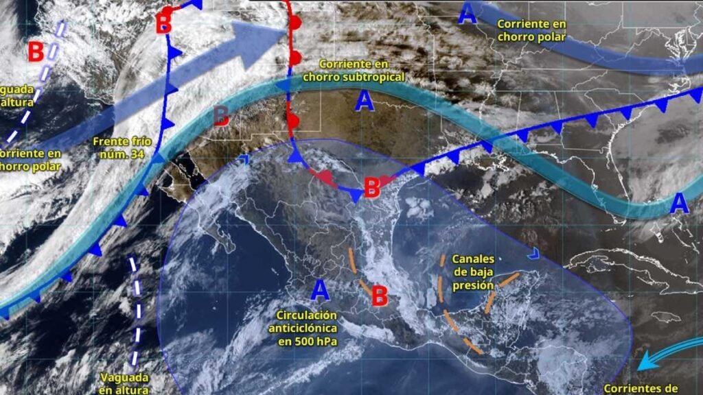 El clima en México para el 12 de febrero de 2026: El frente frío 34 traerá nevadas y lluvias.
